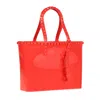 Carmen Sol Seba Mid Tote Jumbo Studs In Red