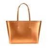 Carmen Sol Seba Mid Tote Metallic In Gold