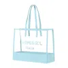 Carmen Sol Taormina Clear Large Tote In Baby Blue