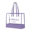 Carmen Sol Taormina Clear Large Tote In Purple