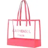 Carmen Sol Taormina Clear Large Tote In Pink