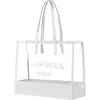 Carmen Sol Taormina Clear Large Tote In White