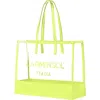 Carmen Sol Taormina Clear Large Tote In Yellow