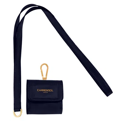 Carmen Sol Tommy Airpods Case In Navy Blue