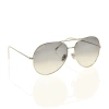 Carmen Sol Silver Aviator Sunglasses In Gold
