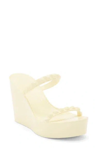 Carmen Sol Tonino Platform Wedge Sandal In Baby Yellow