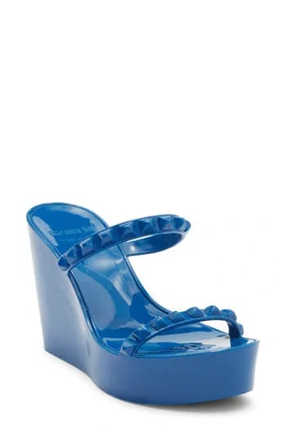 Carmen Sol Tonino Platform Wedge Sandal In Dark Blue