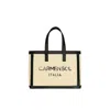 Carmen Sol Venezia Canvas Mini Tote In Black