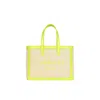 Carmen Sol Venezia Canvas Mini Tote In Neon Yellow