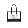 Carmen Sol Venezia Clear Mini Tote In Black