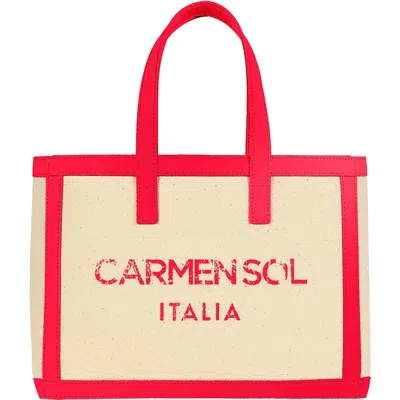 Carmen Sol Venezia Tote Bag In Pink