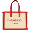 Carmen Sol Venezia Tote Bag In Red