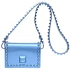 Carmen Sol Mini Graziella Flap Crossbody In Blue