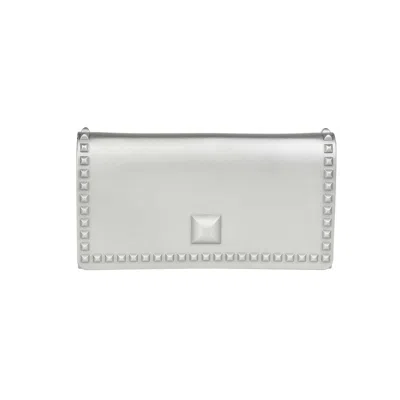 Carmen Sol Women's Nora Flap Pochette Bag In Silver
