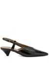 Carmens 30mm Leather Pumps In Black