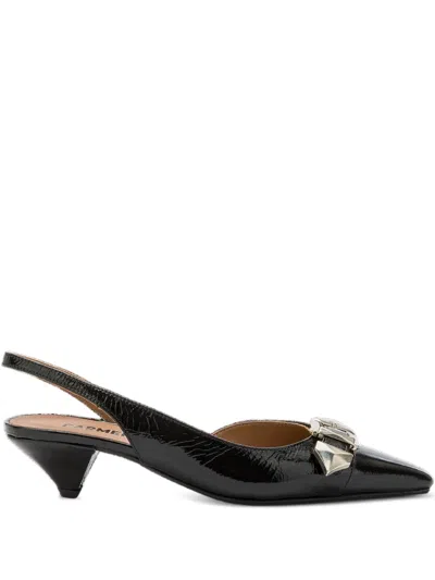 Carmens 30mm Leather Pumps In Black