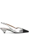 Carmens 50mm Demi Wing Pumps In Silver