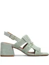Carmens 70mm Suede Sandals In Green