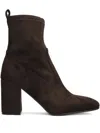 Carmens Block-heel Suede Ankle Boots In Multi