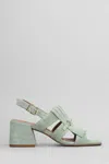 Carmens 70mm Suede Sandals In Green