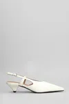 Carmens Leather Slingback Pumps In White