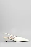 Carmens Leather Slingback Pumps In White