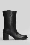 Carmens Mia Low High Heels Ankle Boots In Black