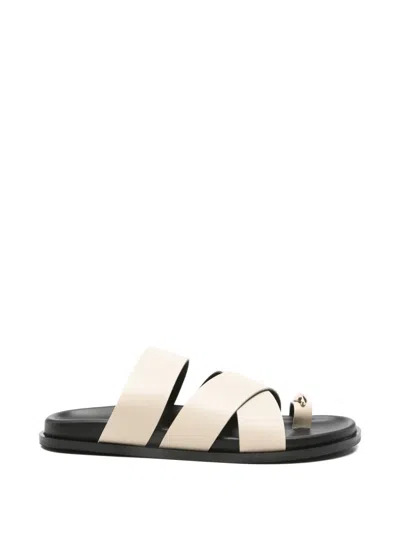 Carmens Ring-details Sandals In White