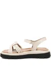 Carmens Thea Twist Knotted Ankle-strap Flat Sandals In White