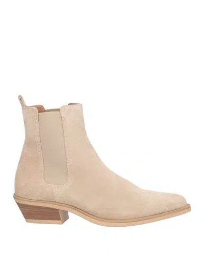Carmens Woman Ankle Boots Beige Size 11 Leather