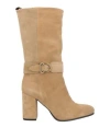 Carmens Woman Ankle Boots Beige Size 8 Leather