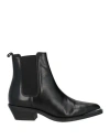 Carmens Woman Ankle Boots Black Size 8 Leather