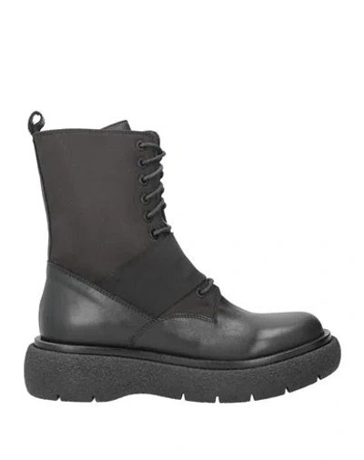 Carmens Woman Ankle Boots Black Size 8 Textile Fibers, Leather
