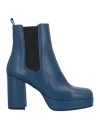 Carmens Woman Ankle Boots Blue Size 7 Leather