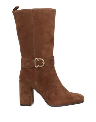 Carmens Woman Ankle Boots Brown Size 8 Leather