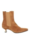 CARMENS CARMENS WOMAN ANKLE BOOTS CAMEL SIZE 7 LEATHER