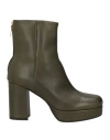 Carmens Woman Ankle Boots Dark Green Size 7 Soft Leather