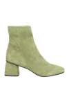 Carmens Woman Ankle Boots Military Green Size 7 Leather