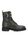 Carmens Woman Ankle Boots Military Green Size 8 Leather In Green