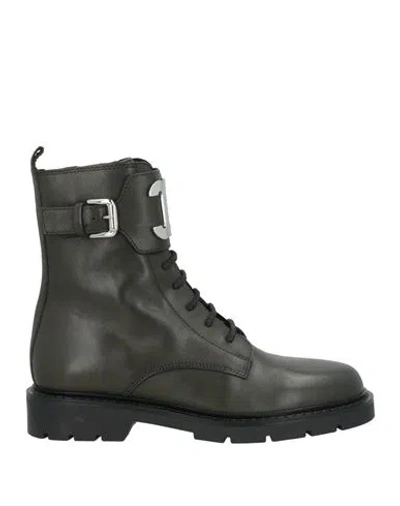 Carmens Woman Ankle Boots Military Green Size 8 Leather