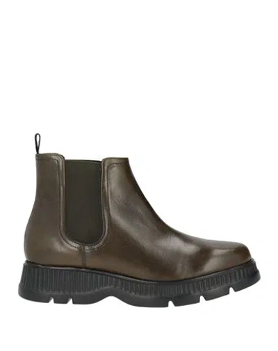 Carmens Woman Ankle Boots Military Green Size 8 Leather