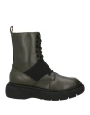Carmens Woman Ankle Boots Military Green Size 8 Leather In Green