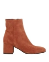 Carmens Woman Ankle Boots Rust Size 7 Leather In Red