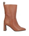 Carmens Woman Ankle Boots Tan Size 7 Leather In Brown