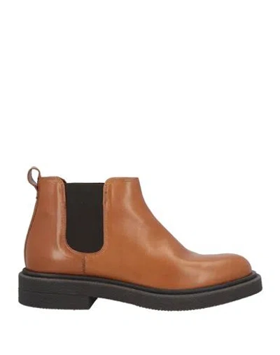 CARMENS CARMENS WOMAN ANKLE BOOTS TAN SIZE 7 LEATHER