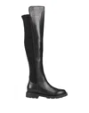 Carmens Woman Boot Black Size 7 Soft Leather, Textile Fibers In Black