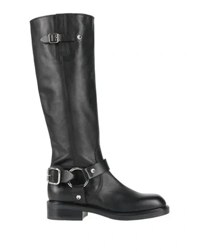 Carmens Woman Boot Black Size 8 Leather In Multi
