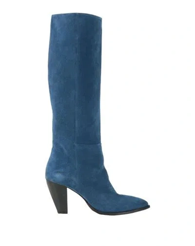 Carmens Woman Boot Blue Size 7 Leather