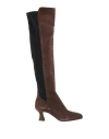Carmens Woman Boot Dark Brown Size 7 Leather, Elastic Fibres
