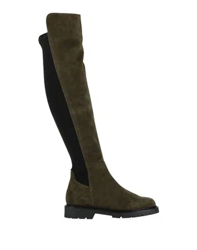 Carmens Woman Boot Military Green Size 7 Leather, Textile Fibers